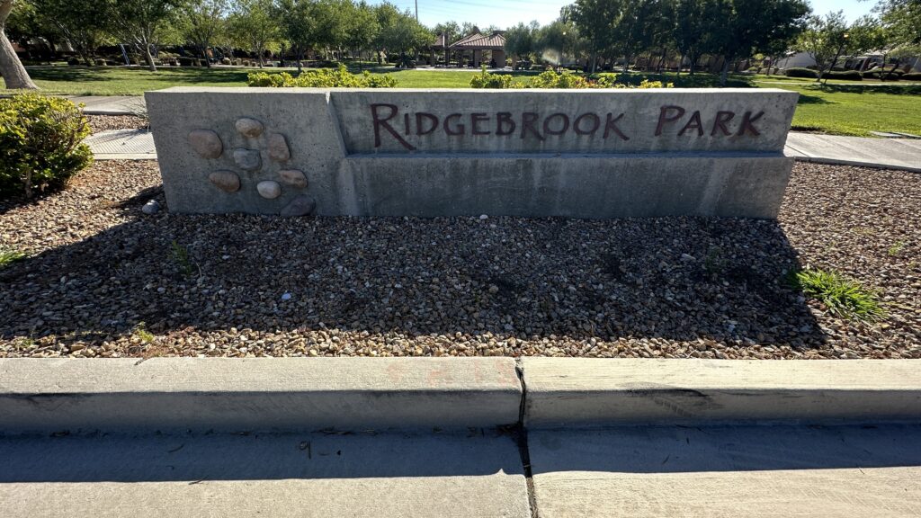 Ridgebrook Park Sign